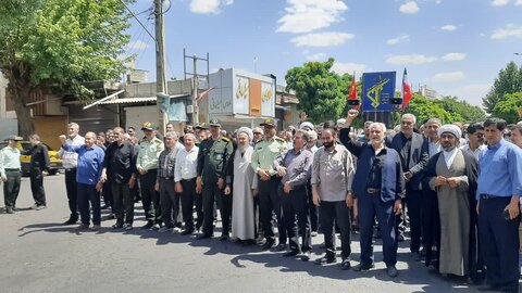 تصاویر/ راهپیمایی نمازگزاران شاهین دژ در حمایت از مردم مظلوم فلسطین و غزه