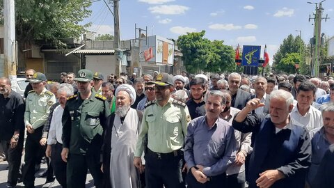 تصاویر/ راهپیمایی نمازگزاران شاهین دژ در حمایت از مردم مظلوم فلسطین و غزه