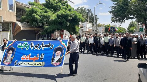 تصاویر/ راهپیمایی نمازگزاران شاهین دژ در حمایت از مردم مظلوم فلسطین و غزه