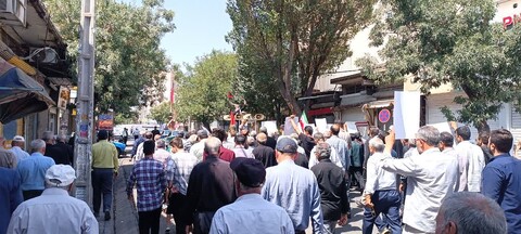 تصاویر/ راهپیمایی مردم غیور و ولایت مدار میانه در حمایت از مردم غزه