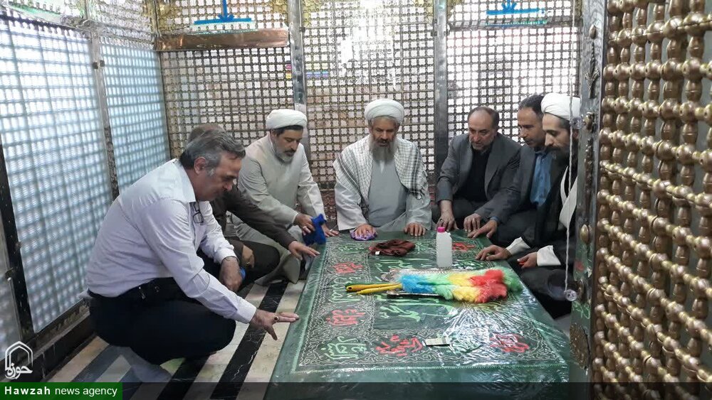 برگزاری آیین معنوی غبارروبی آستان مقدس امامزاده سید ابراهیم(ع) چکان مراغه