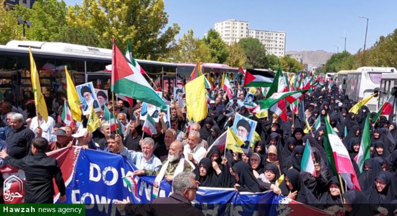 خروش زنجانی‌ها در راهپیمایی «جمعه خشم و نصر»