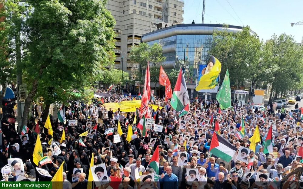 خروش مردم مشهد(ع) علیه محاصره غزه/ از صف نماز تا سیل اعتراض