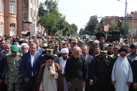 تصاویر/ تشییع پیکر مطهر شهید جواد نارنجی در ارومیه