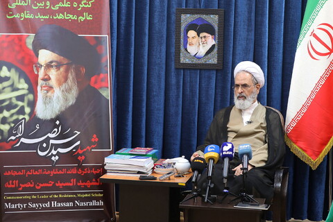 تصاویر/  نشست خبري رونمایی از پوستر فراخوان مقالات کنگره علمی و بین‌المللی امناءالرسل