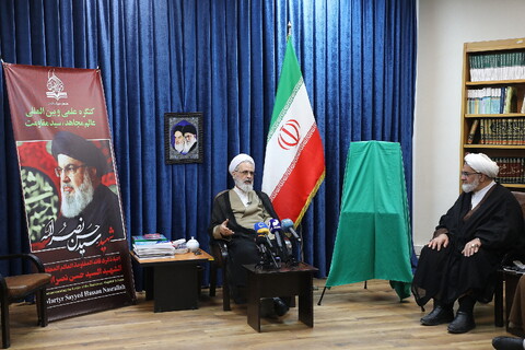 تصاویر/  نشست خبري رونمایی از پوستر فراخوان مقالات کنگره علمی و بین‌المللی امناءالرسل