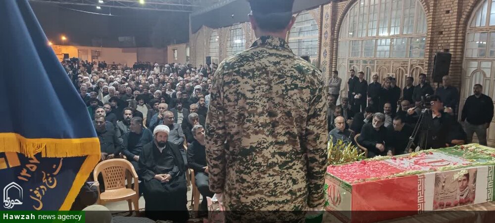 مراسم گرامی‌داشت شهید دفاع مقدس صادق پشت‌یافته در شهر میانرود دزفول + تصاویر