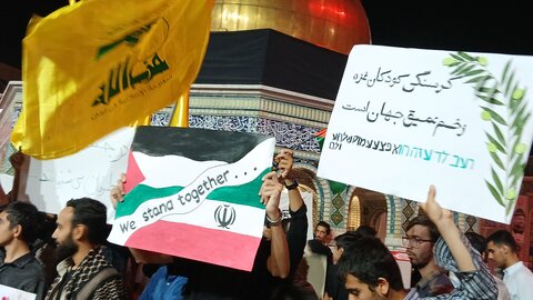 تجمع بزرگ دانشجویان انقلابی مشهد مقدسدر محکومیت جنایت رژیم صهیونیستی در نوار غزه