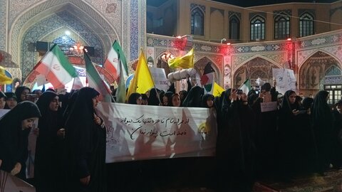 تجمع بزرگ دانشجویان انقلابی مشهد مقدسدر محکومیت جنایت رژیم صهیونیستی در نوار غزه