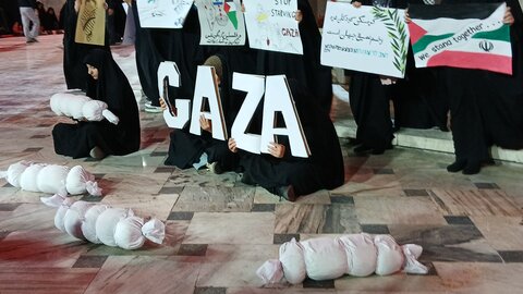 تجمع بزرگ دانشجویان انقلابی مشهد مقدسدر محکومیت جنایت رژیم صهیونیستی در نوار غزه