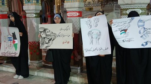 تجمع بزرگ دانشجویان انقلابی مشهد مقدسدر محکومیت جنایت رژیم صهیونیستی در نوار غزه