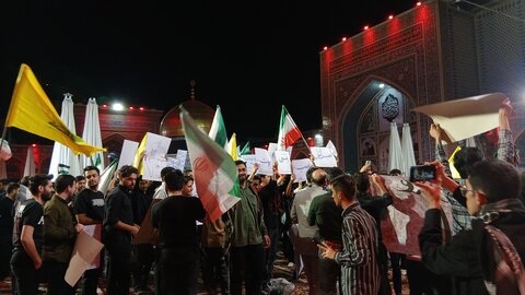 تجمع بزرگ دانشجویان انقلابی مشهد مقدسدر محکومیت جنایت رژیم صهیونیستی در نوار غزه