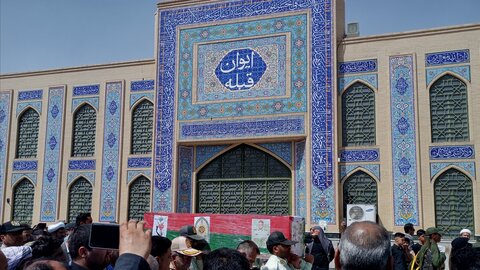 مراسم تشییع شهیدحسینعلی نوری از شهدای حادثه تروریستی زاهدان