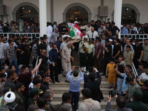 تصاویر/ تشییع شهید مدافع امنیت در عسلویه