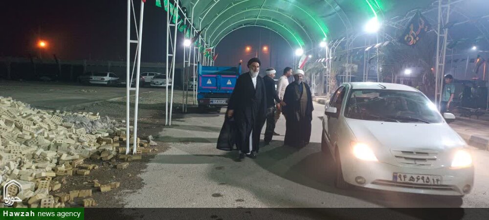 بازدید میدانی امام جمعه اهوز از وضعیت خدمت‌دهی به زائران اربعین در چذابه