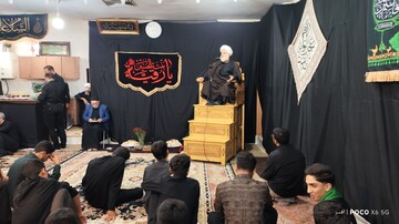 تصاویر/ مراسم عزاداری شهادت حضرت رقیه (س) توسط طلاب مدرسه علمیه سندرک