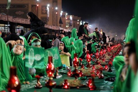 تصاویر/ بزرگترین سفره جهاتی حضرت رقیه (س)