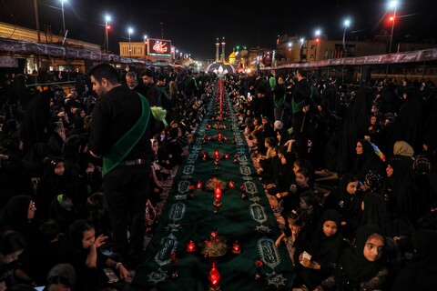 تصاویر/ بزرگترین سفره جهاتی حضرت رقیه (س)