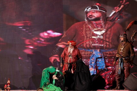 تصاویر/ بزرگترین سفره جهاتی حضرت رقیه (س)