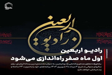 عکس نوشت| رادیو اربعین اول ماه صفر راه‌اندازی می‌شود