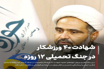 عکس نوشت|  شهادت ۴۰ ورزشکار در جنگ تحمیلی ۱۲ روزه