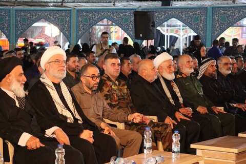 آیین اهتزاز پرچم « یا حسین (ع) » و آغاز خدمت‌رسانی به زائران اربعین در مرز چذابه