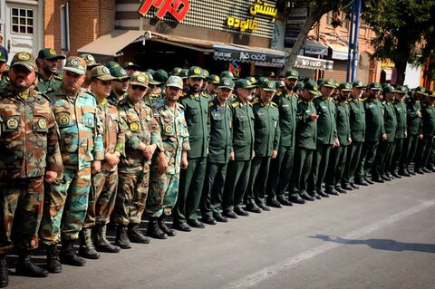 تصاویر/ مراسم تشییع پیکر مطهر شهدای تازه تفحص شده ازمناطق عملیاتی دوپازه وحاج عمران در ارومیه