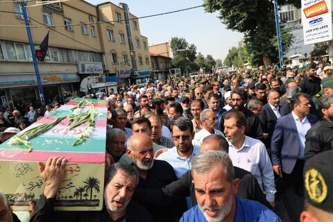 تصاویر/ مراسم تشییع پیکر مطهر شهدای تازه تفحص شده ازمناطق عملیاتی دوپازه وحاج عمران در ارومیه