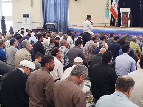 تصاویر/ آیین عبادی سیاسی نمازجمعه امروز عسلویه