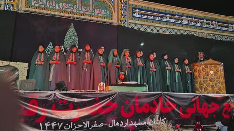 تصاویر/مجمع جهانی خادمان حضرت رقیه (س) در صحن حضرت سلطانعلی ابن امام محمد باقر(ع)