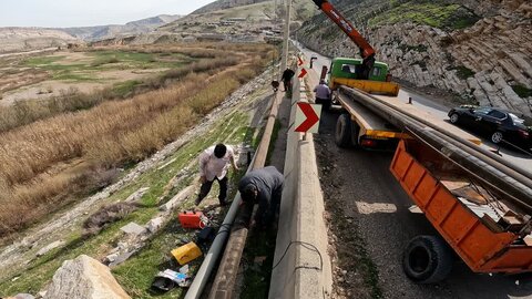 تصاویر گام بلند بسیج سازندگی برای رفع تنش بی آبی در لرستان