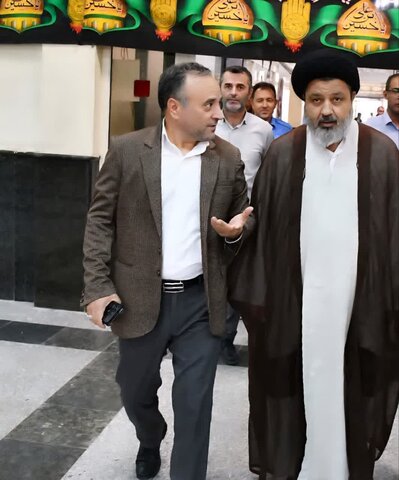 تصاویر/ استقبال امام جمعه ماکو از زوار اربعین کشورهای حوزه قفقاز در مر بازرگان