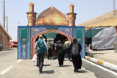 تصاویر/ تردد زائرین اربعین حسینی علیه‌السلام از پایانه مرزی تمرچین