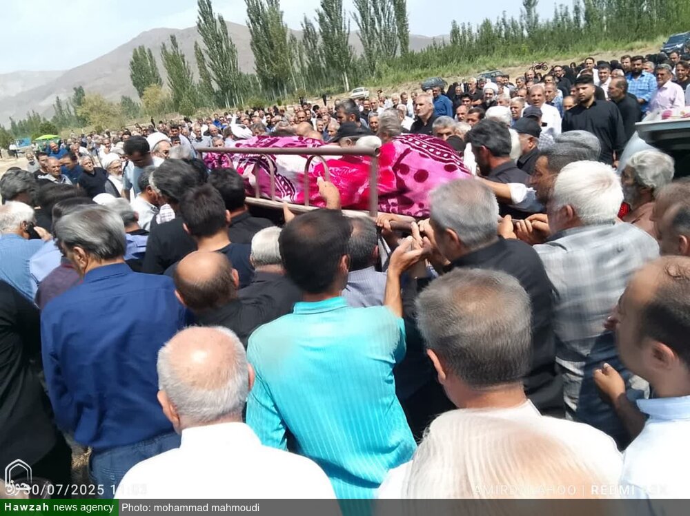 پیکر خبرنگار خبرگزاری حوزه در زادگاهش تشییع شد +تصاویر