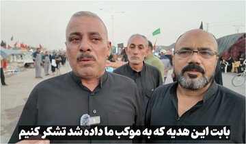 فیلم | استقبال موکب دار عراقی از حضور و فعالیت مبلغان زباندان در راهپیمایی اربعین