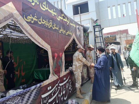 تصاویر/ رئیس عقیدتی سیاسی انتظامی آذربایجان غربی از مواکب مرز تمرچین