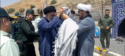 تصاویر/ رئیس عقیدتی سیاسی انتظامی آذربایجان غربی از مواکب مرز تمرچین
