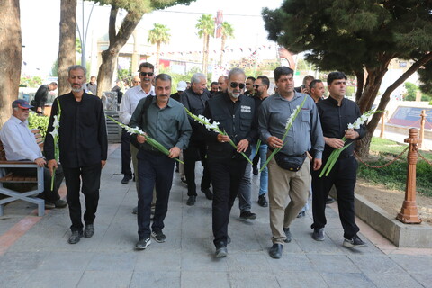 تصاویر / آیین بدرقه خادمان شهرداری اصفهان در اربعین حسینی به کربلا