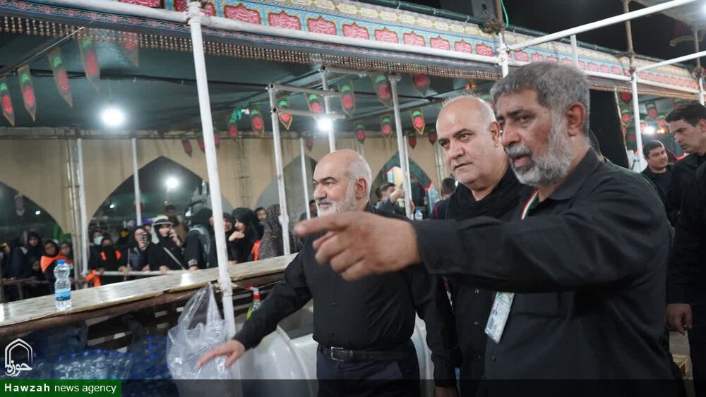 بازدید استاندار خوزستان از روند خدمات‌رسانی به زوار اربعین در شلمچه