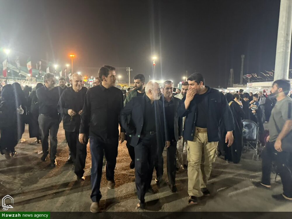 بازدید استاندار خوزستان از روند خدمات‌رسانی به زوار اربعین در شلمچه