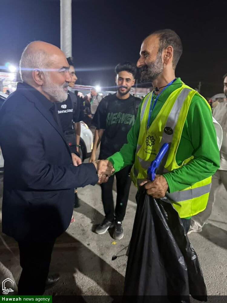 بازدید استاندار خوزستان از روند خدمات‌رسانی به زوار اربعین در شلمچه