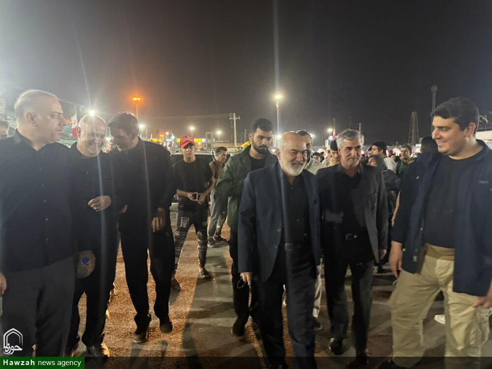 بازدید استاندار خوزستان از روند خدمات‌رسانی به زوار اربعین در شلمچه