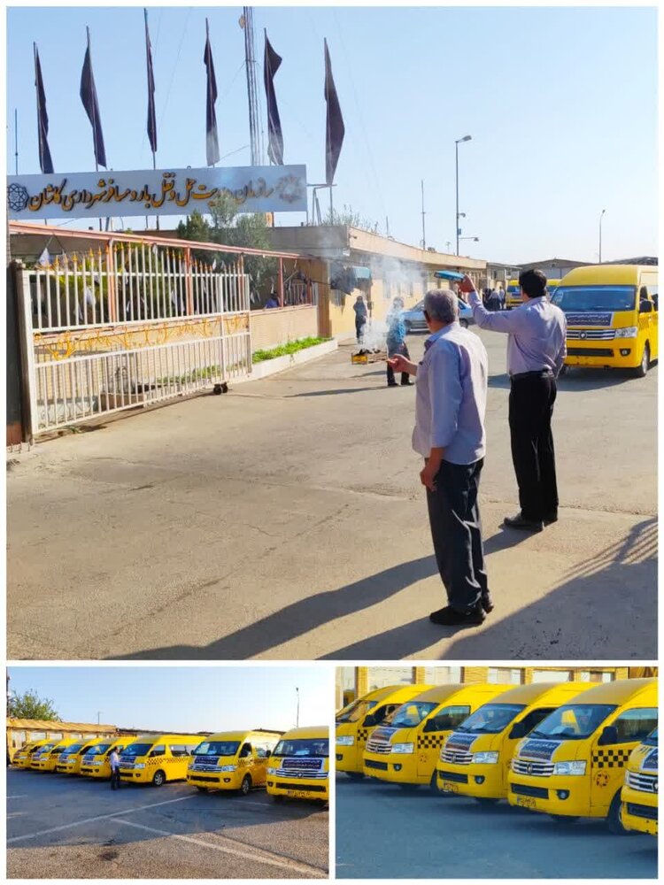 اعزام ۱۰دستگاه ون شهرداری کاشان جهت خدمت رسانی به زائران کربلای حسینی در مرز مهران