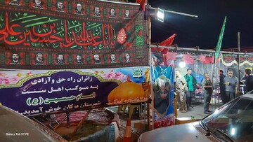 تصاویر/ فعالیت موکب امام حسین (ع) شهرستان بوکان