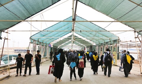 تصاویر/ عبور زائران اربعین حسینی از مرز شلمچه