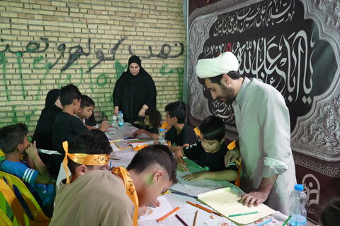 حضور تبلیغی طلاب خوزستانی در چذابه، رساندن پیام عاشورا از تریبون مواکب