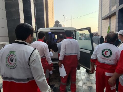 فعالیت تیم امدادی و درمانی جمعیت هلال احمر استان یزد