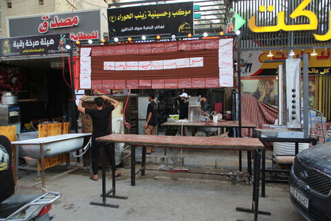 تصاویر /  آماده‌سازی موکب‌های اربعین حسینی در کربلا