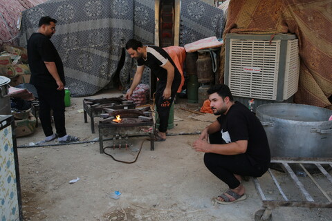 تصاویر /  آماده‌سازی موکب‌های اربعین حسینی در کربلا