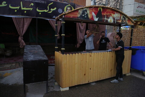 تصاویر /  آماده‌سازی موکب‌های اربعین حسینی در کربلا